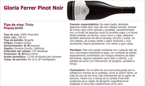 Gloria Ferrer Pinot Noir