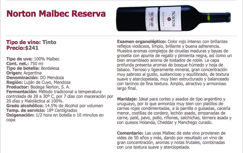 Norton Malbec Reserva